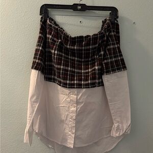 Chic Plaid Black and Red Women's Skirt